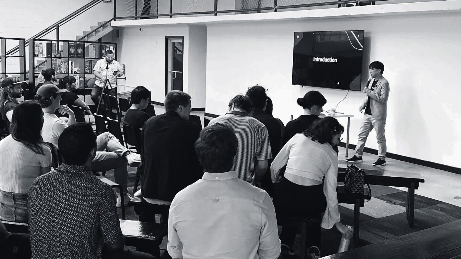 Elisha Terada at an emerging tech meetup